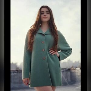 Land's End Boiled Wool Coat with Sailor Collar